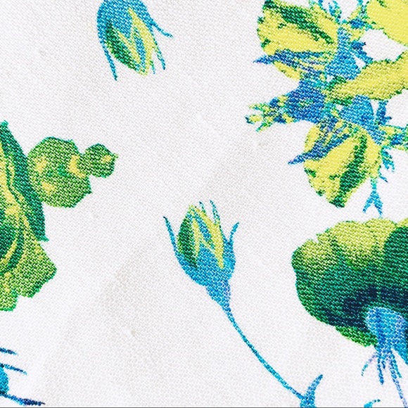 TALBOTS Mirrored Floral Print Linen Shift Dress - Picture 6 of 8